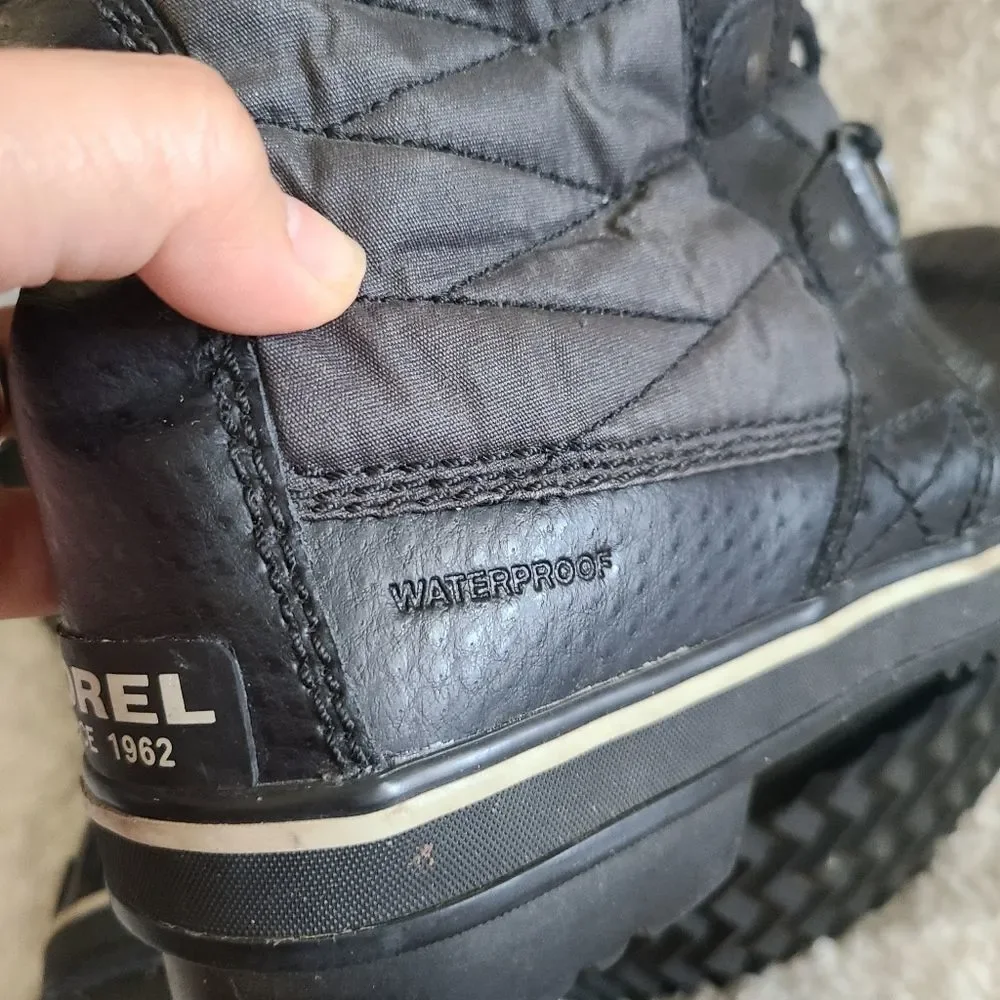 SOREL Women’s Tofino II Boots Black and Stone sz 9‎